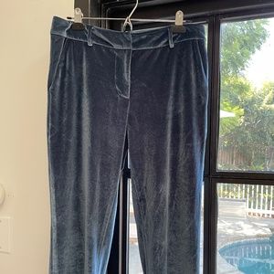 Wildfang :: Blue Velvet Cropped Trouser Pant :: Size Small